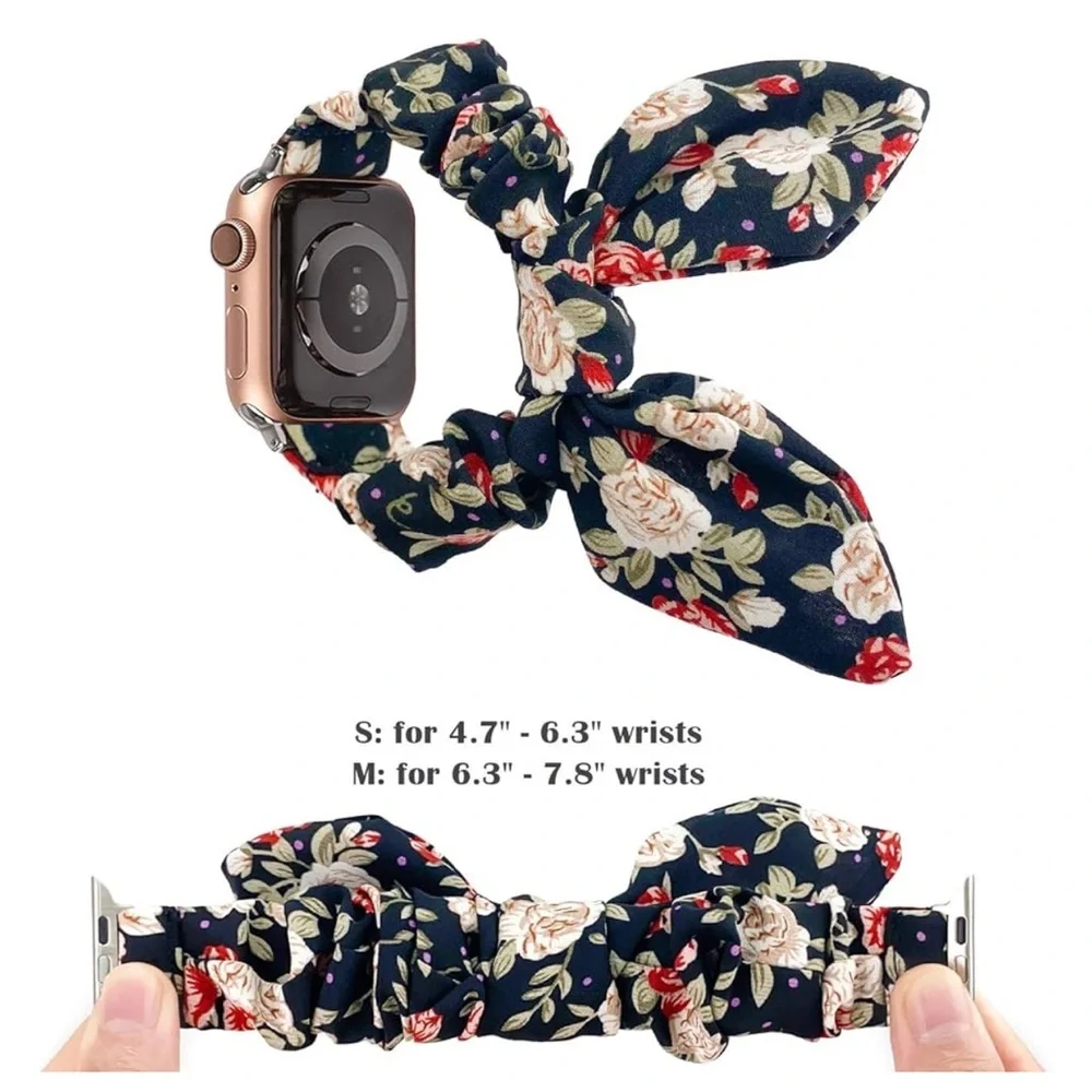 Apple Watch band. Scrunchie, flowery NWOT